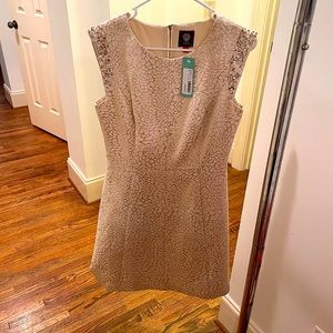 Vince Camuto Gold Cap Sleeve Dress, Size 8